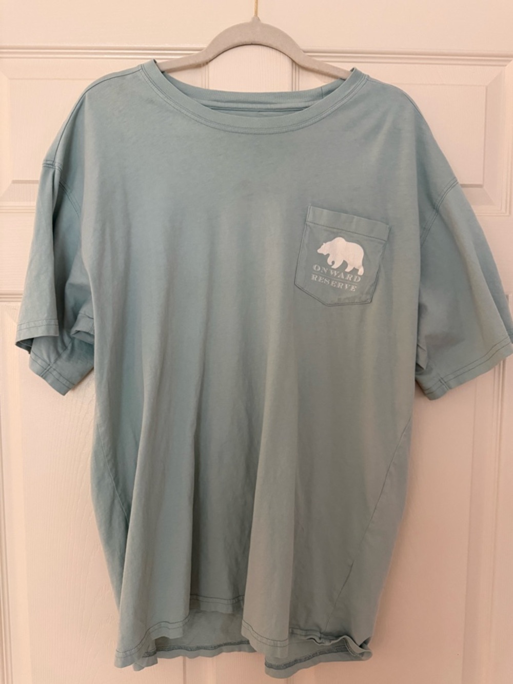 Onward Reserve Men’s Short Sleeve Pocket Tee in Light Blue